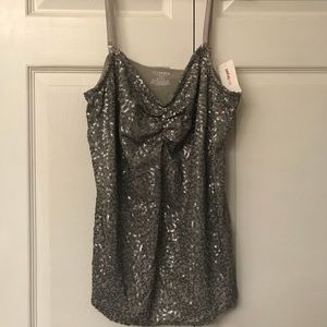 Gray Sequin Tank top/Camisole